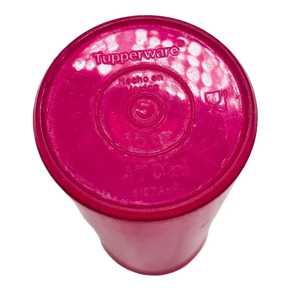 Tupperware Iced Tea Tumbler Fushia Purple 16 oz #5107A No Lid Cup Only Mexico